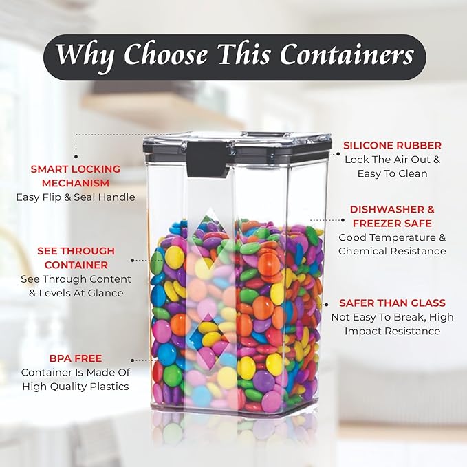 Air-Tight Kitchen Storage Containers - 1700 ML