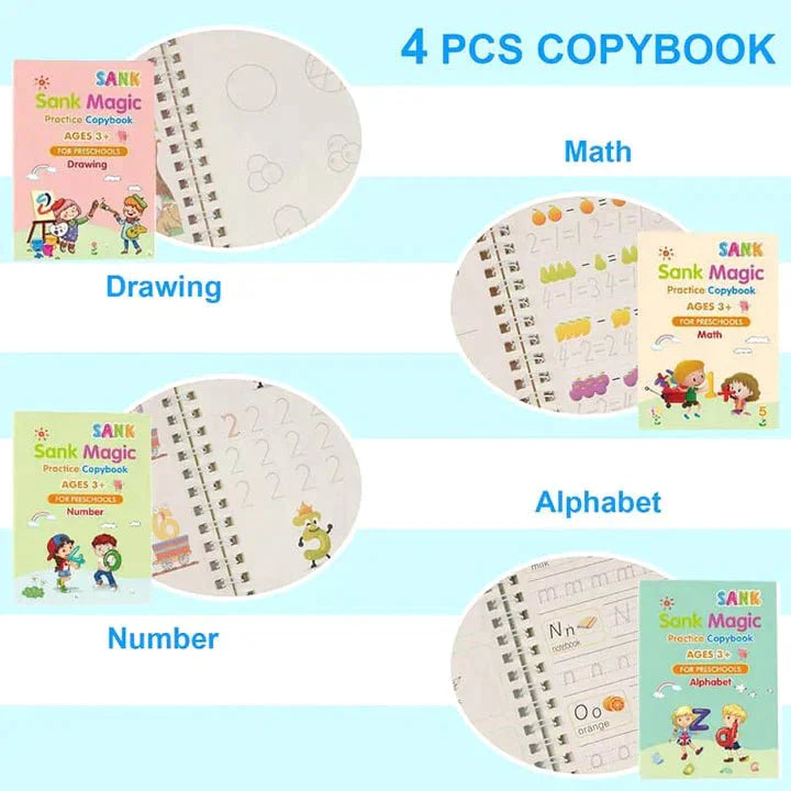 4 in 1, Sank Magic Practice Copybook