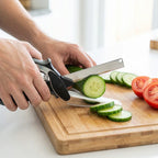 2-in-1 Clever Cutter Knife & Cutting Board Scissors & Pair of Wire Hand Dishwasher FREE WORTH of Rs 100