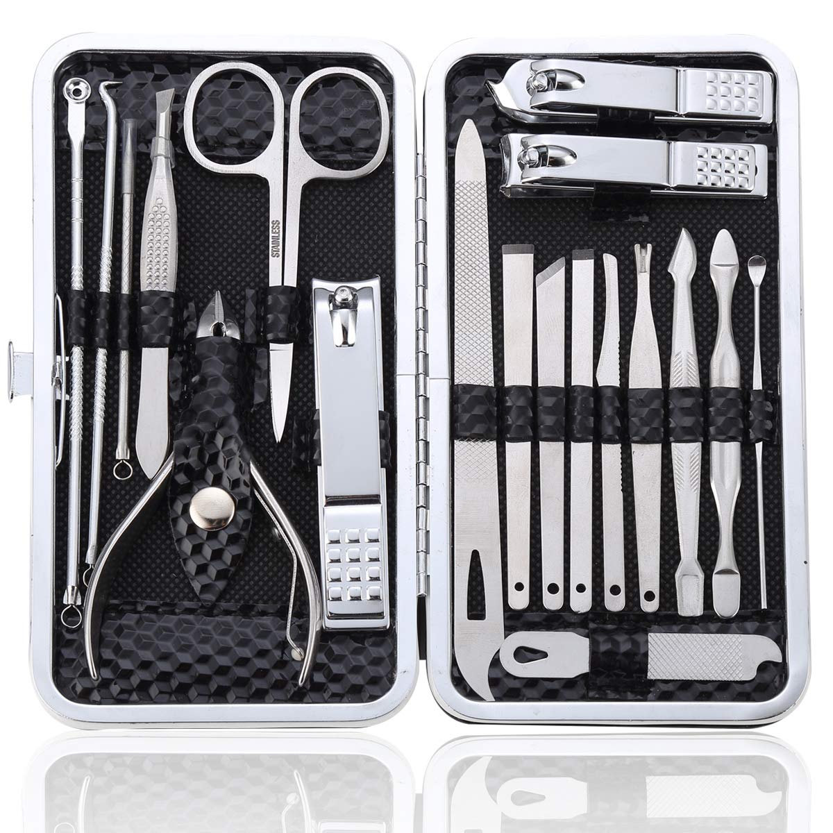 Professional 19 Pcs Stainless Steel Nail Clipper for Men & Women