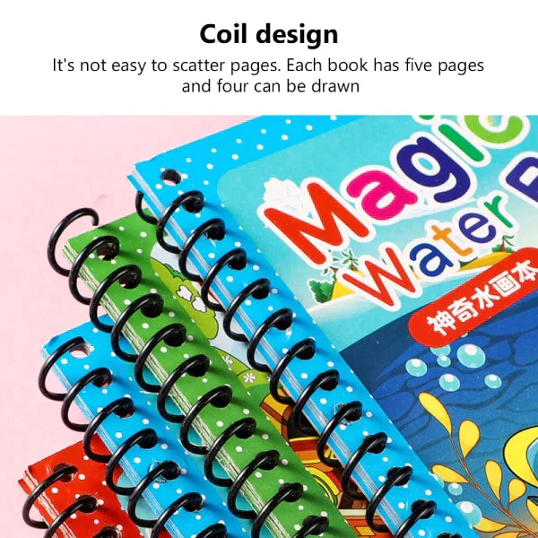 Magical Water Painting Book 🎨 (Set of 4)
