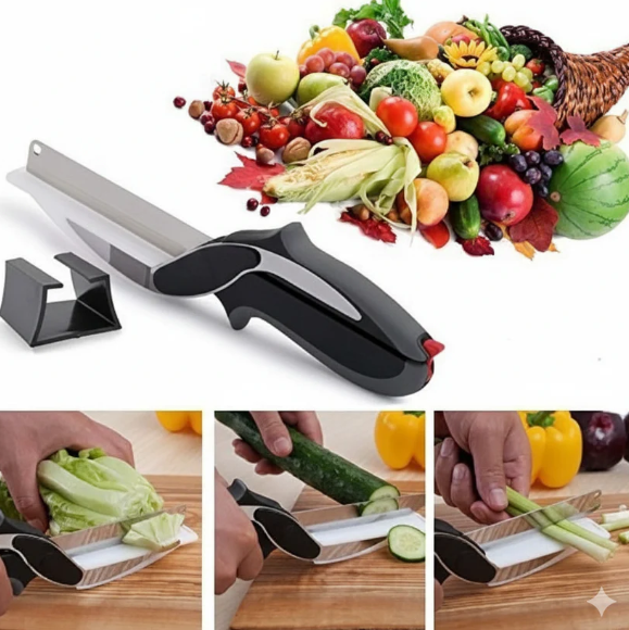 Complete Kitchen Pack (Extendable Fan Cleaning Duster + Wire Dishwashing Gloves + 2-in-1 Clever Cutter Knife + Toilet Brush)