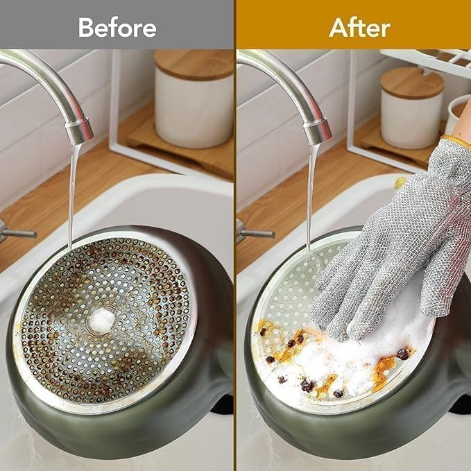 Complete Kitchen Pack (Extendable Fan Cleaning Duster + Wire Dishwashing Gloves + 2-in-1 Clever Cutter Knife + Toilet Brush)