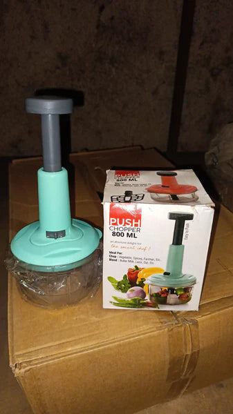 Hand-Press Vegetable Chopper Mixer Cutter (800ml)