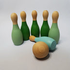 Wooden Mini Bowling Pins Set | 6 Pins & 1 Ball
